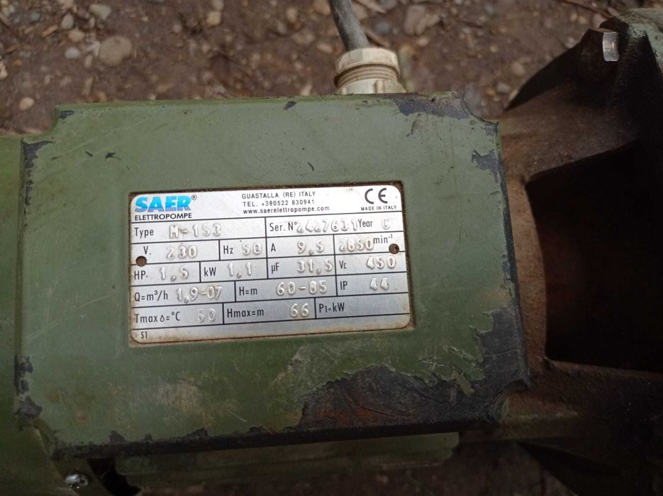 Vand motor cu pompa SAER M-153 pentru hidrofor