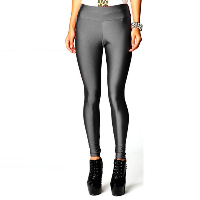 Colanti fitness spandex sport yoga luciosi piele latex leggings