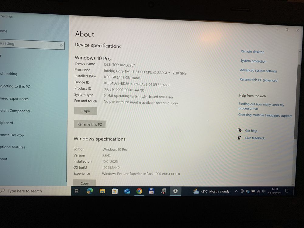 Vand laptop Lenovo ThinkPad L460.