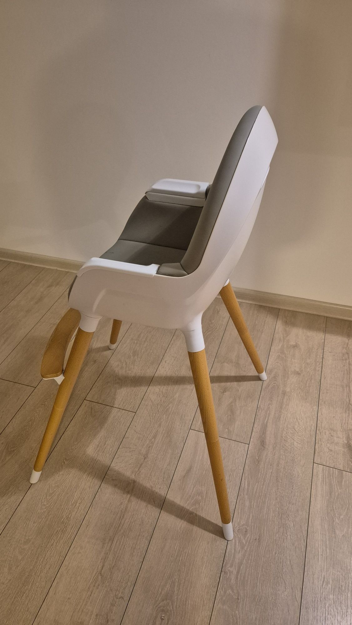 Scaun de masa 2 in 1 Kinderkraft Fini, Gri/Alb