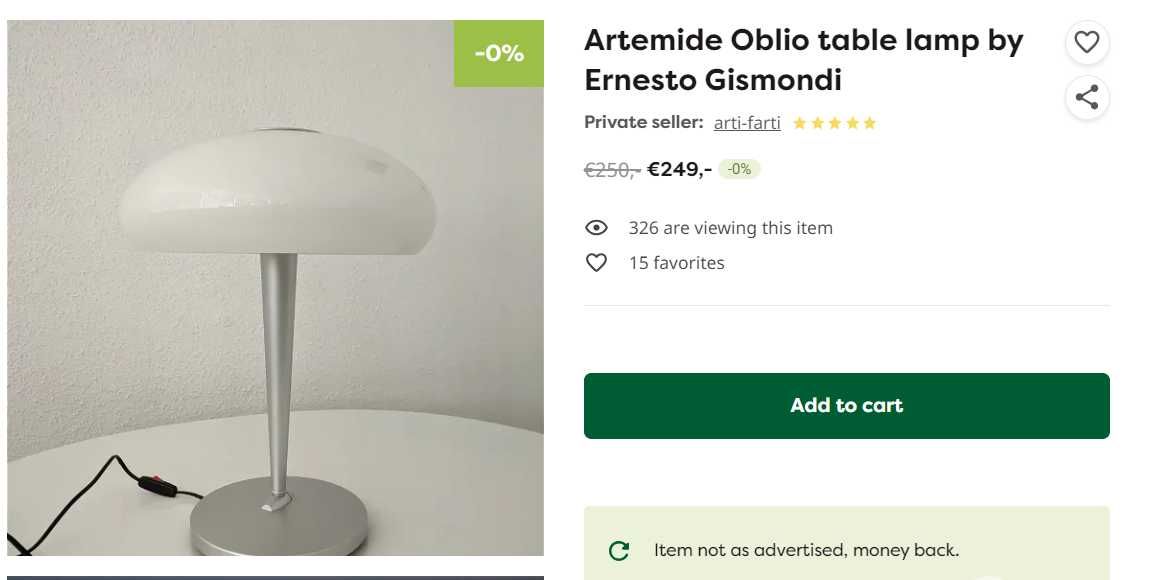 Veioza Artemide Oblio