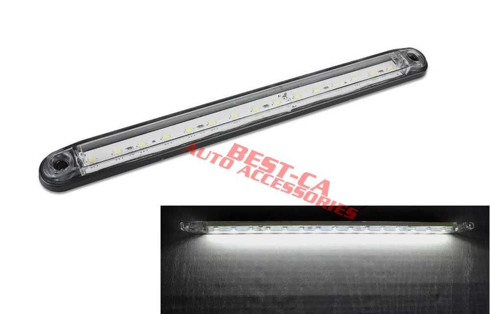 Бели габаритни светлини 15 SMD LED 12V-24V за камиони, ремаркета