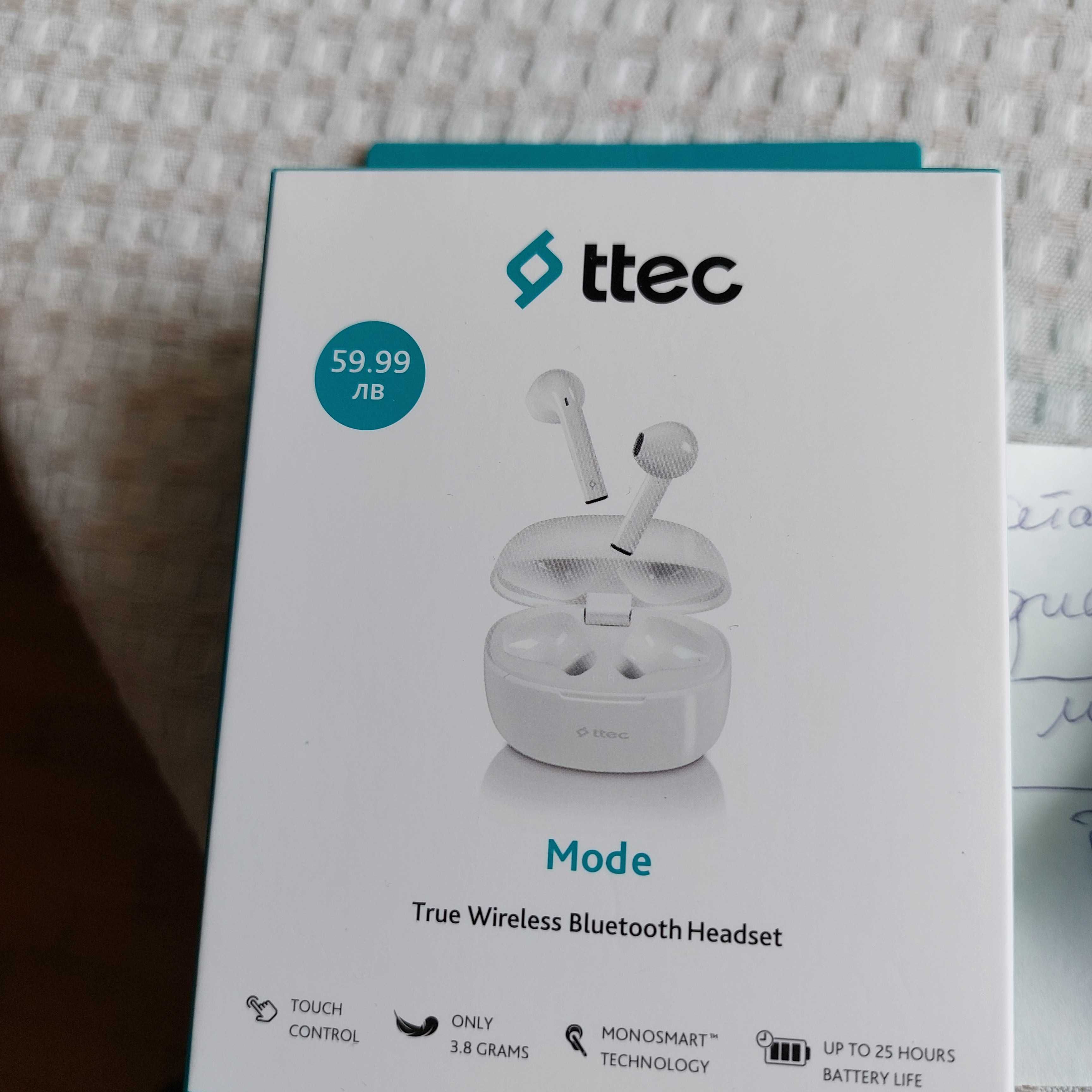 Безжични Bluetooth слушалки ttec Mode