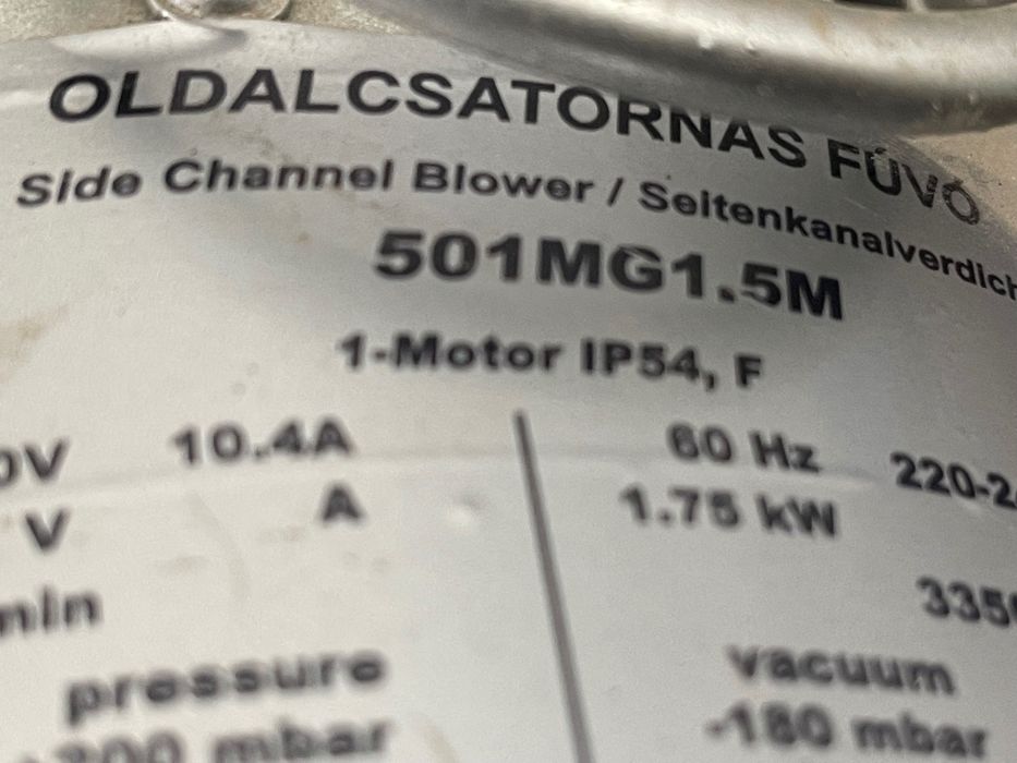 Suflanta piscicultura cu canal lateral cu un singur rotor. 2650  -Nou