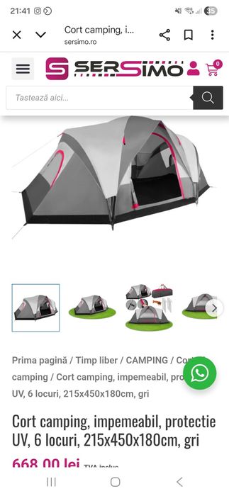 Cort camping 6 persoane