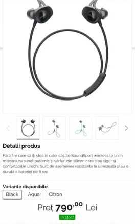 Casti wireless BOSE soundsport