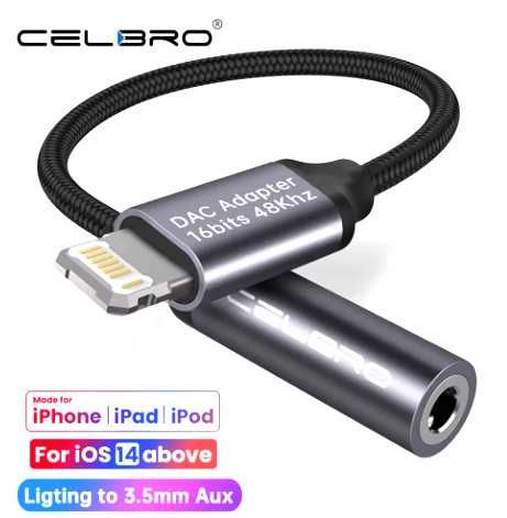Adaptor auxiliar de 3,5 mm, Lightning la jack