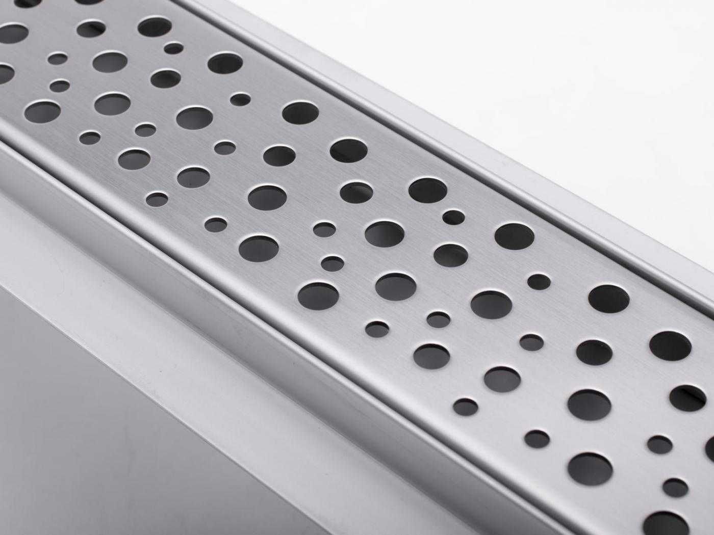 Rigola dus Gratar inox Bubble, integral din inox, lungime 50/60/70cm