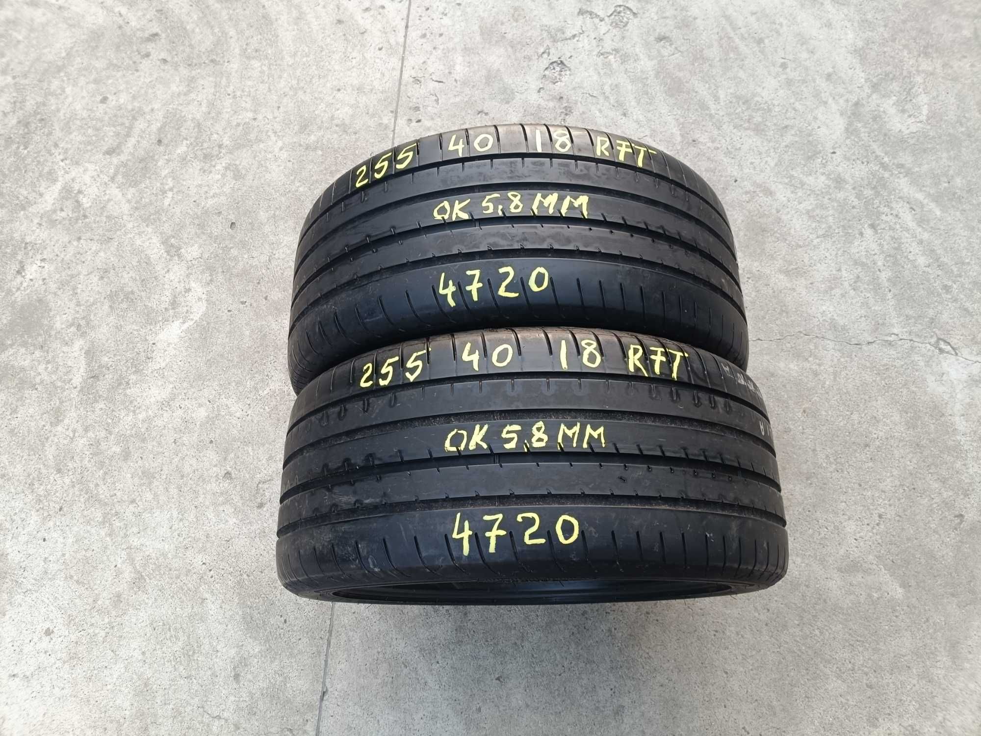 Doua anvelope de vara 255 40 18 goodyear asymmetric 3 run flat