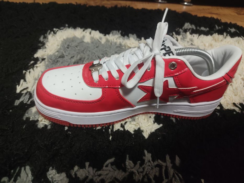 Bapesta red and white