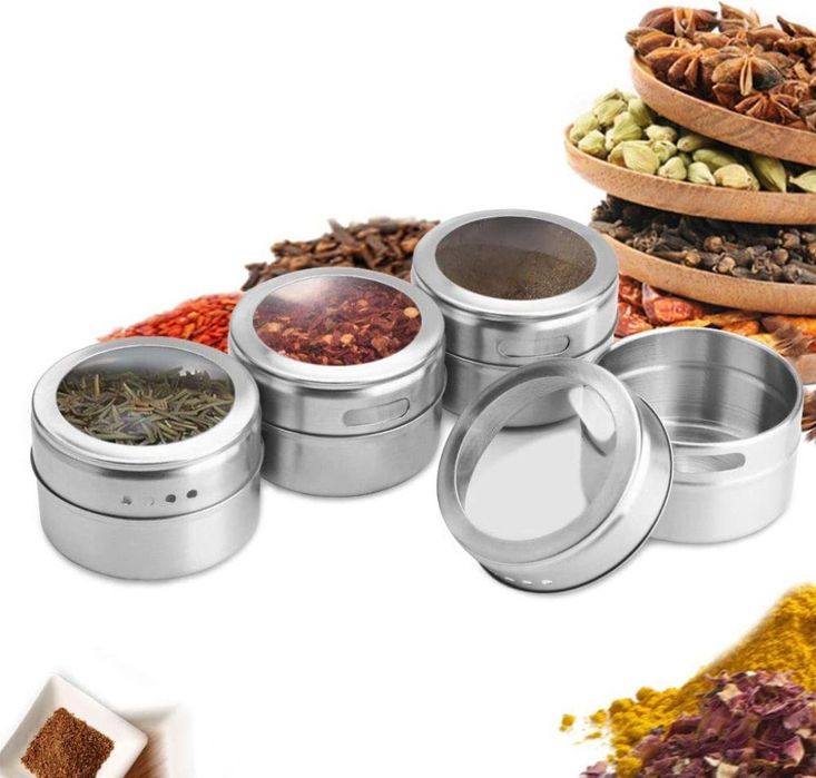 Комплект съдове за подправки на магнитна стойка