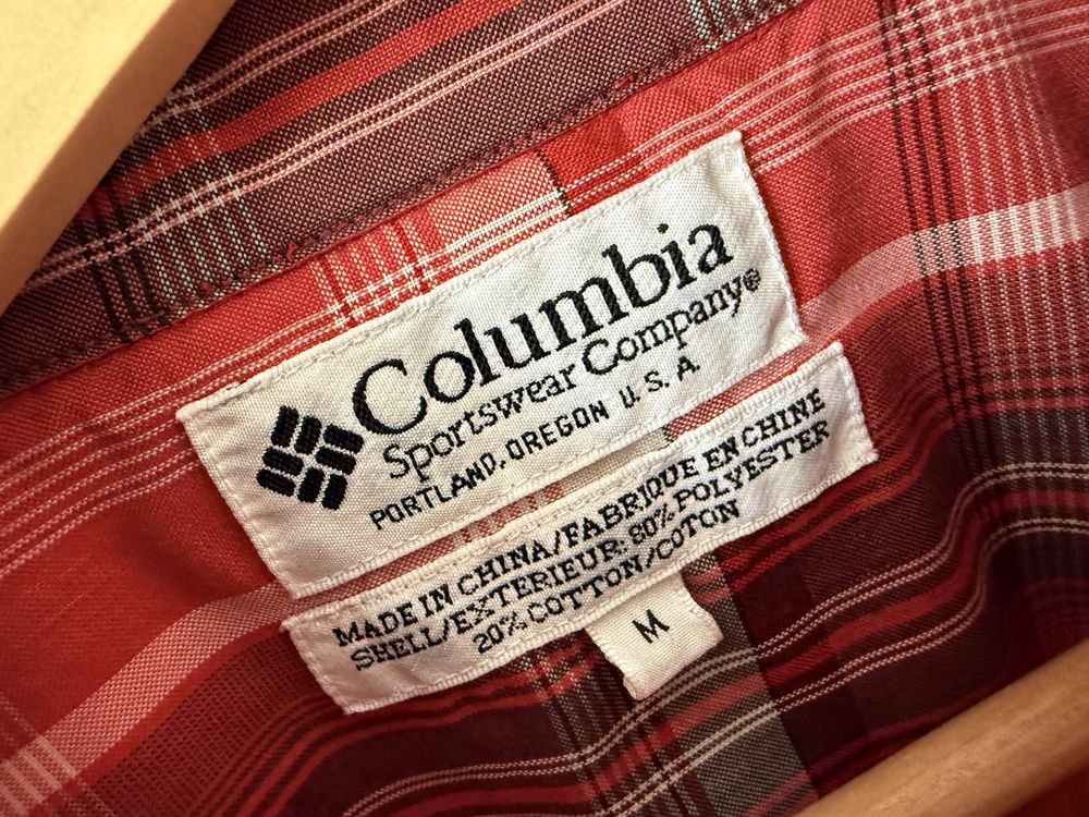 Camasa COLUMBIA Maneca Scurta Carouri Rosu Barbati | Marime M