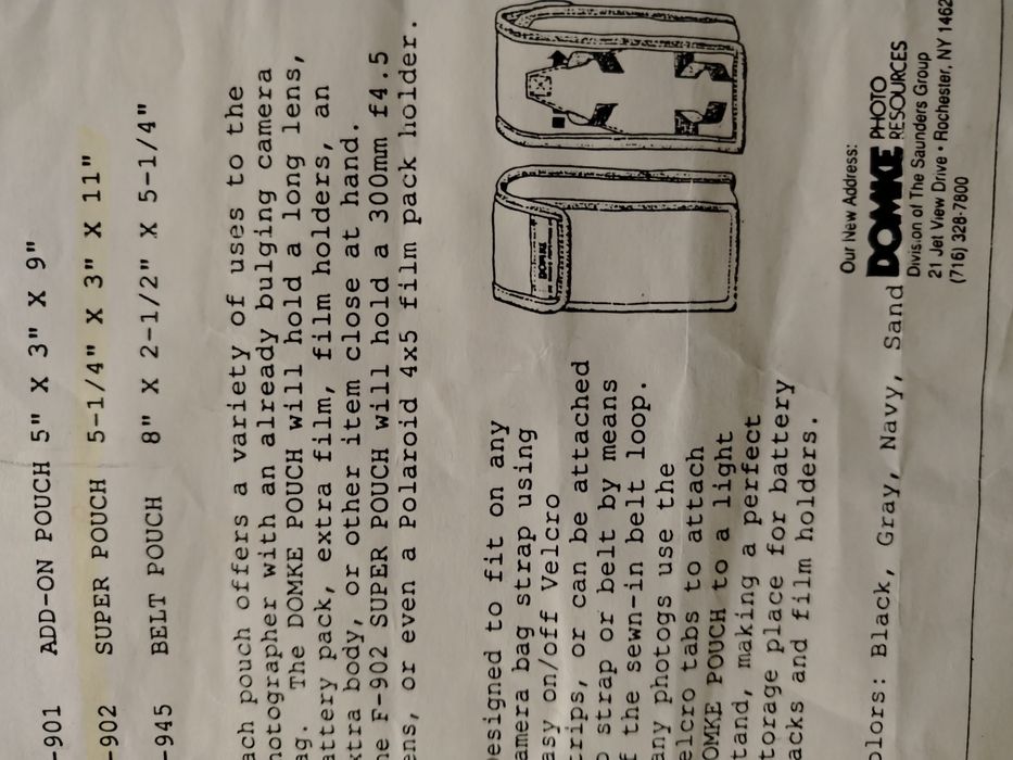 DOMKE - Фото сак за обективи