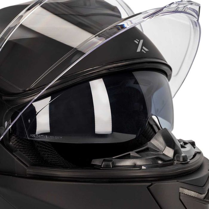 Casca moto modulara filp up NOUA  Shox Destination  22.06 – Negru Mat