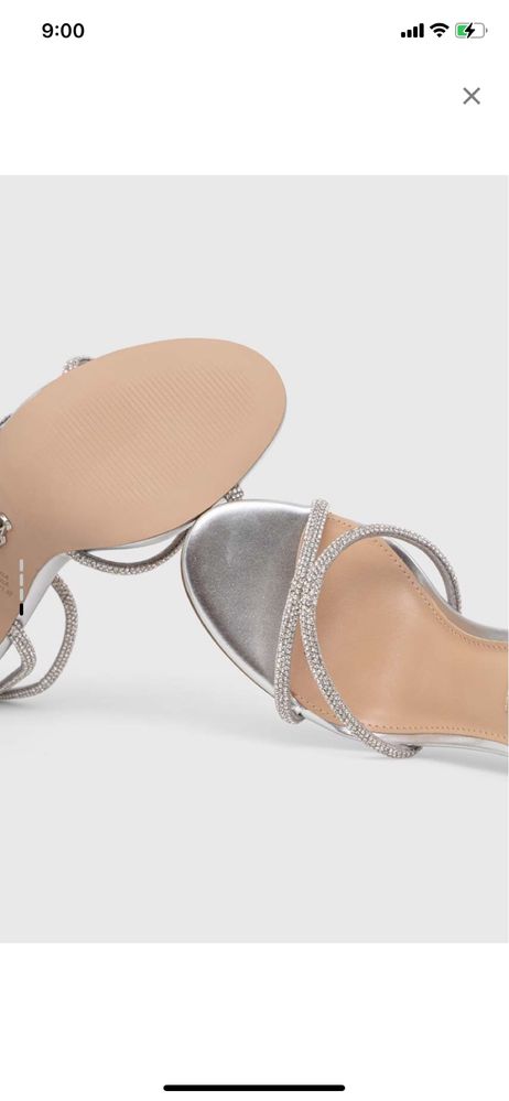 Сребристи сандали  Steve Madden