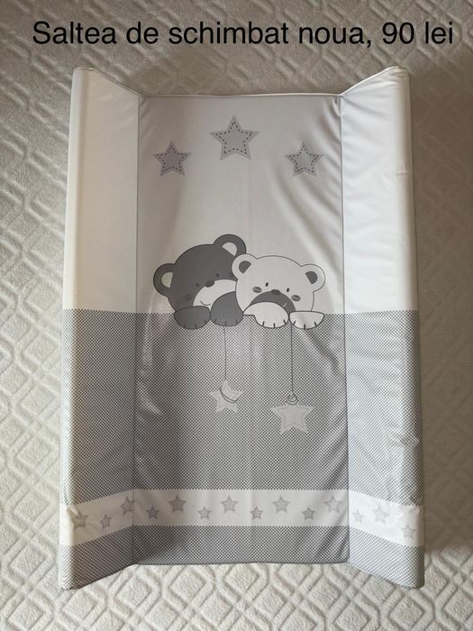 Saltea De Infasat Bebe, Cu Intaritura, 70x50 cm, Gri