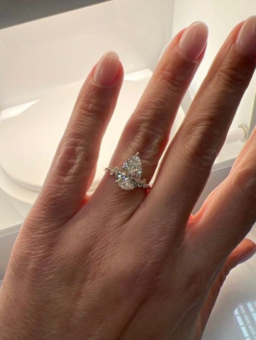 Годежен пръстен с диамант, 14к злато