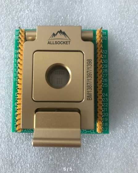 Соккет для  тестер чипов: BM1387/1396/1397/1398 (9-ая, 17 -я, и 19ая)