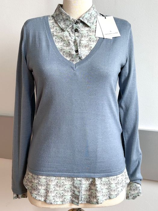 Rosemunde new merino blouse нова хубава блуза фино плетиво