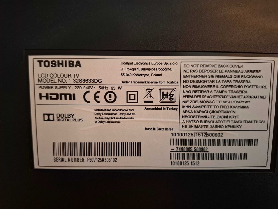 Телевизор TOSHIBA 32 LED