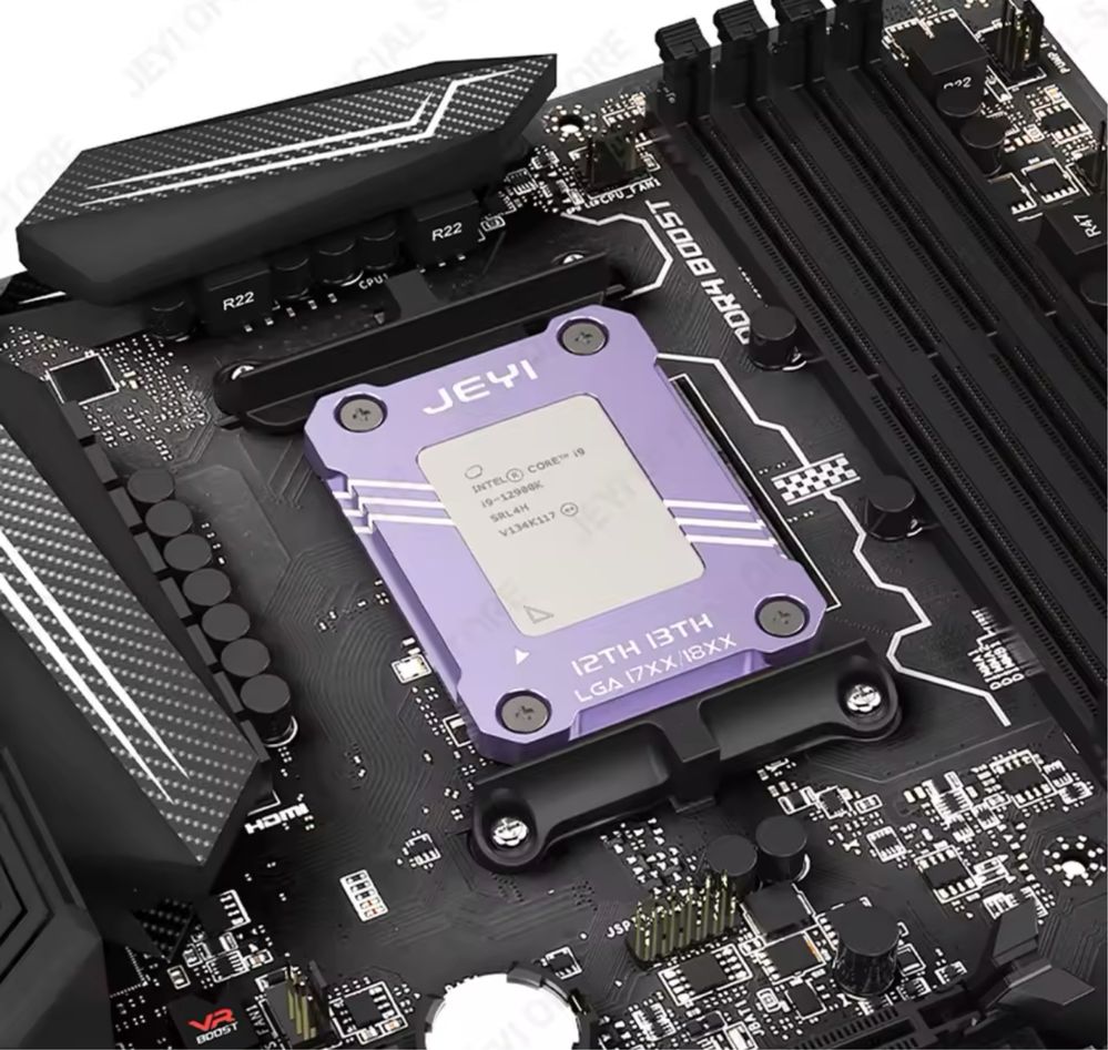 JEYI Монтажна алуминиева рамка LGA 1700 + подарък термо пад