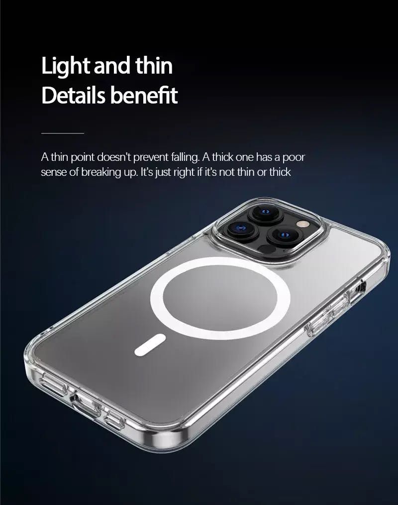 Прозрачен MagSafe кейс iPhone 14 Pro 14 Pro Max 14 14 Plus
