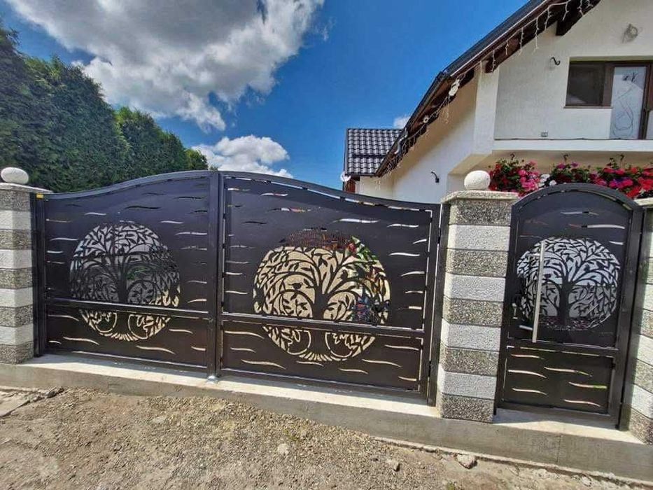 vând balustrad balcon porti gard din tabla decupata sau fier forjat