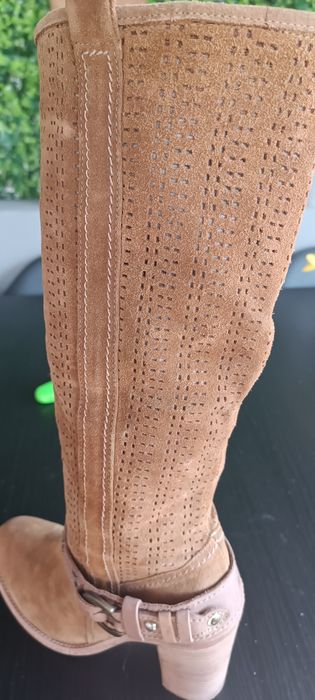 Италиански ботуши естествен велур