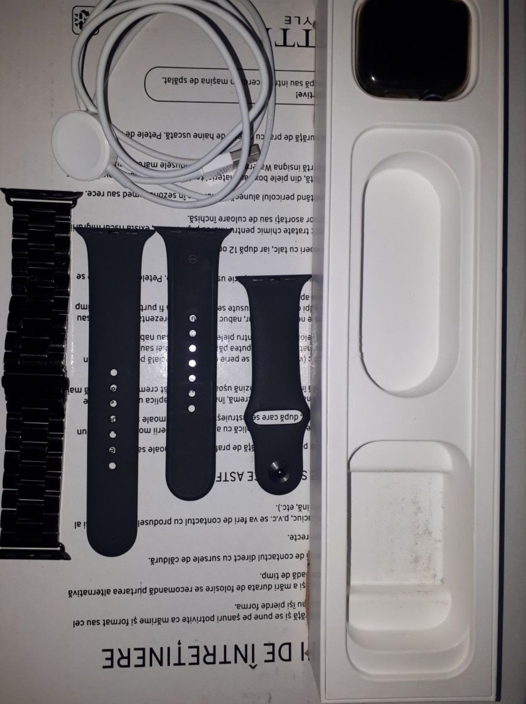 Ceas Apple4,display crapat,2bratari: silicon+metalica,husa
