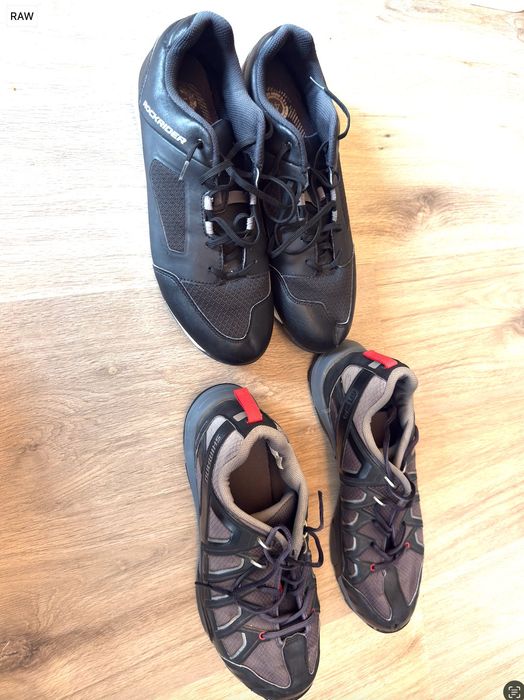 Pantofi MTB ciclism Shimano si Rockrider măsură 46