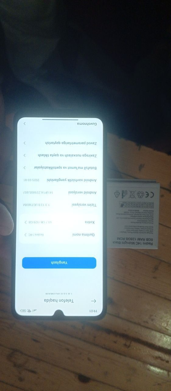 Redmi 14 c rangi qora 6/128 gb