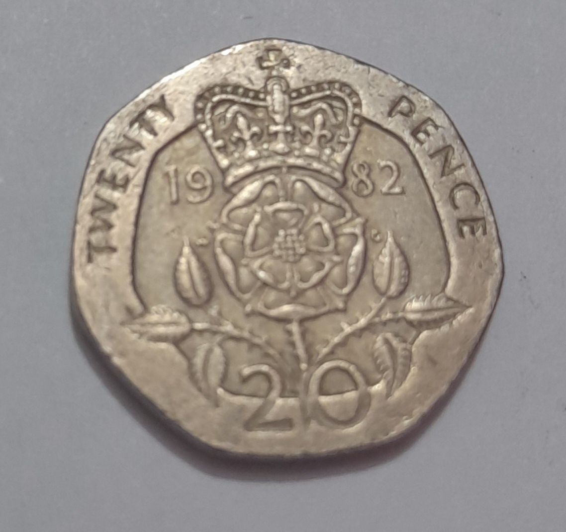 Vand monede twenty pence 1982