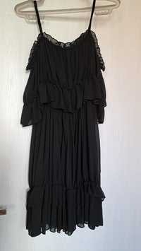 Официална рокля от черен тюл