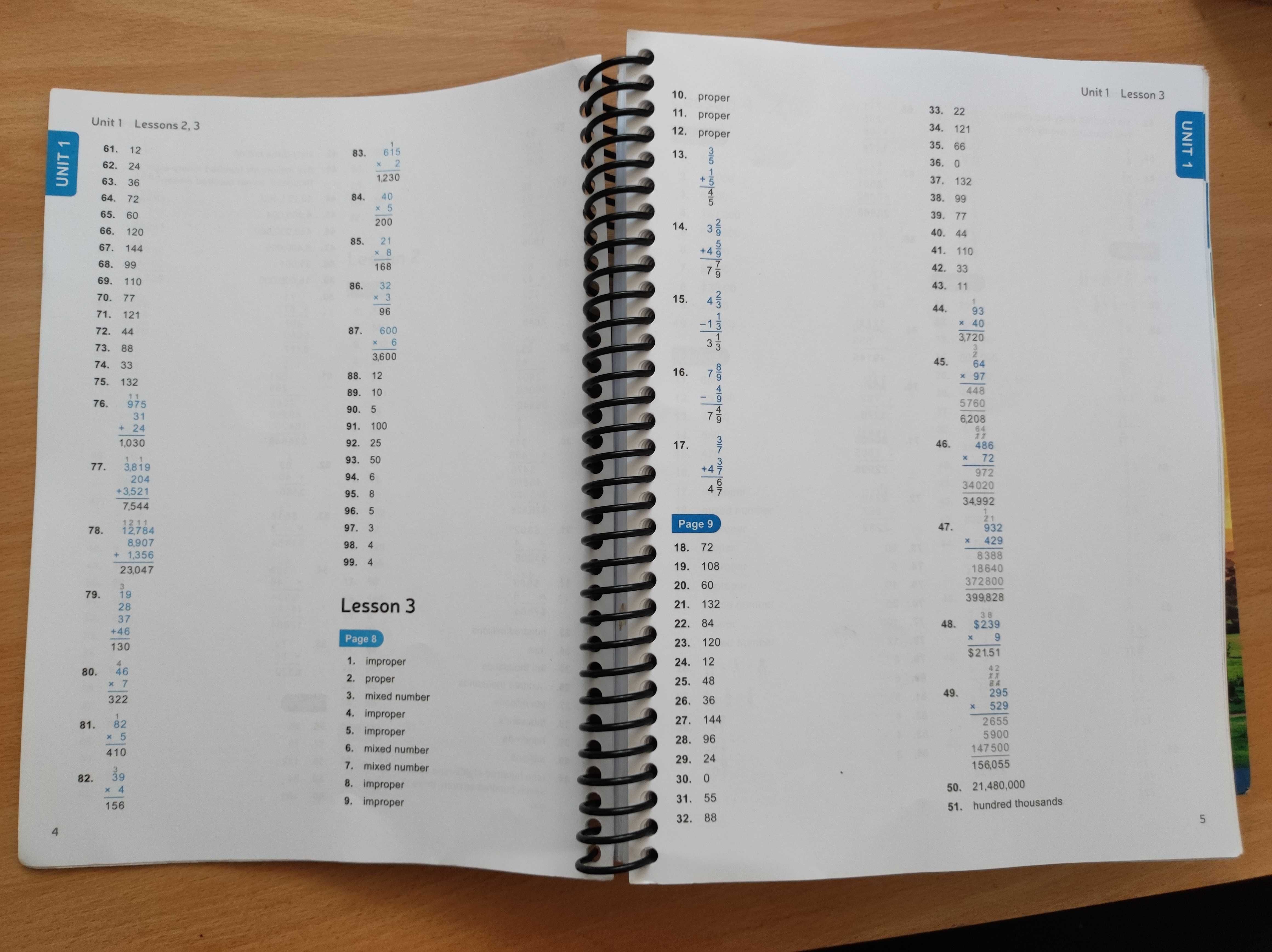 Manual carte culegere și răspunsuri matematica cl V in engleza CLA