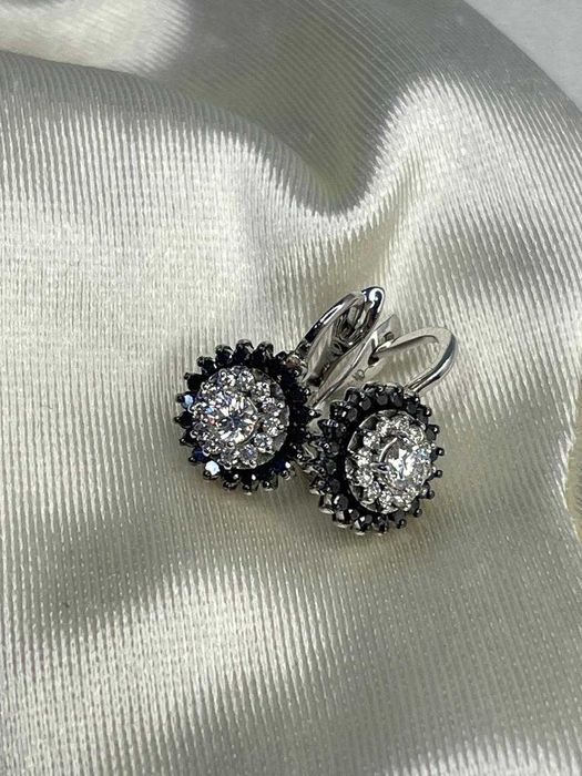 Серьги из белого золота