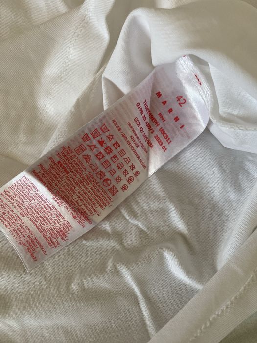 Tricou Marni, nou, alb, marimea 42