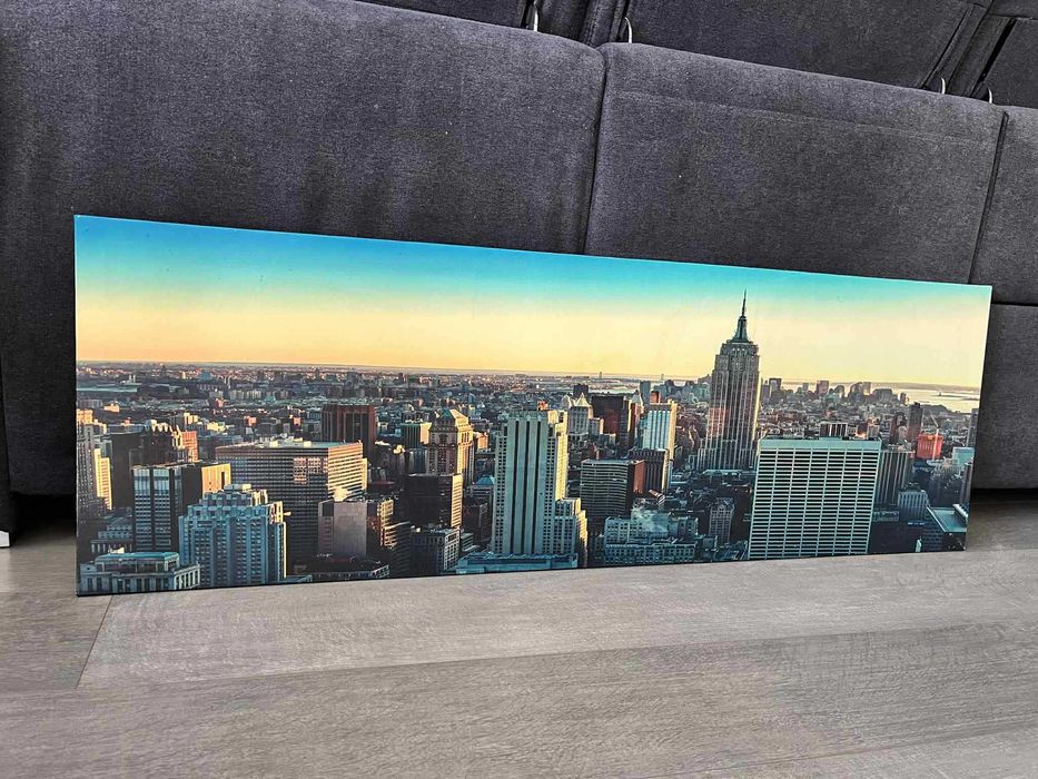 Картина канава Ню Йорк 135 х 45 см