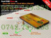 Card GSM cu ECRAN si  Casca de Copiat 12x Casti Copiat Microvibratii