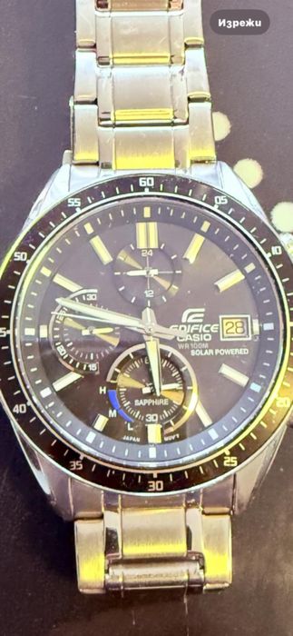 Casio Edifice Solar Sapphire – хронограф, 100м водоустойчив