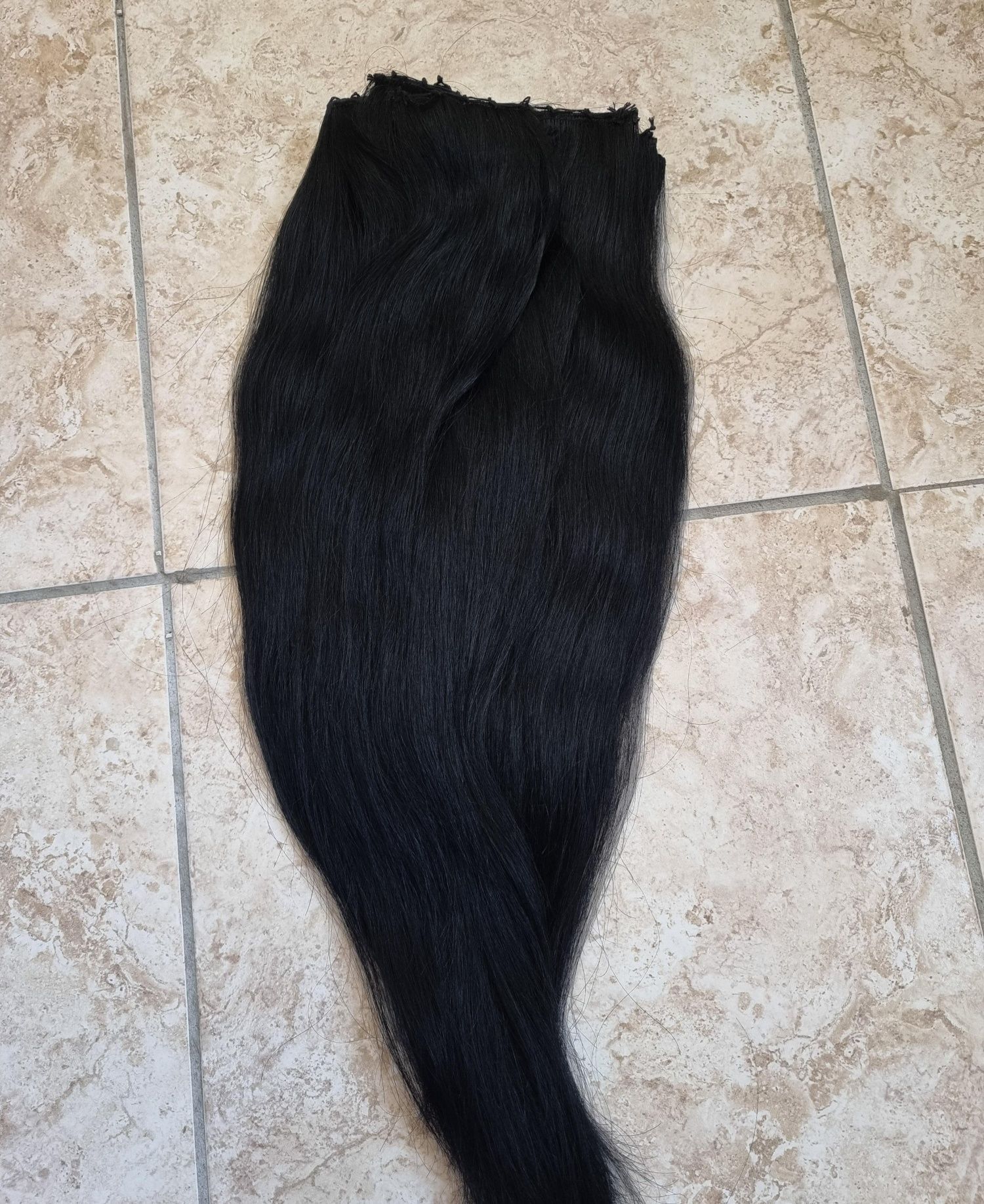 Естествена черна коса 150 грама 50см