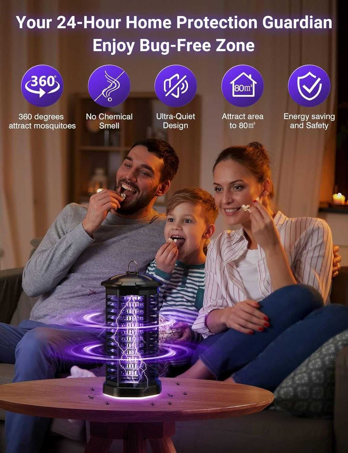 Електрически убиец на насекоми Meoligr, 2 в 1, UV лампа