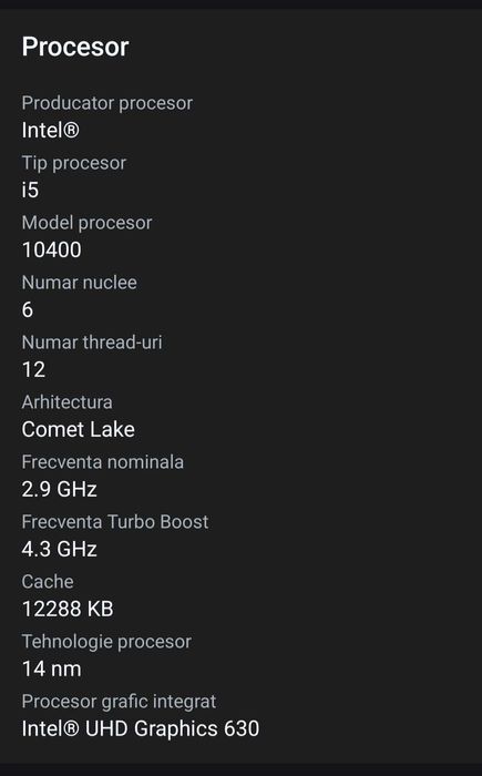 Vand Sistem Desktop Dell Inspiron 3881 cu procesor Intel® Core™ i5