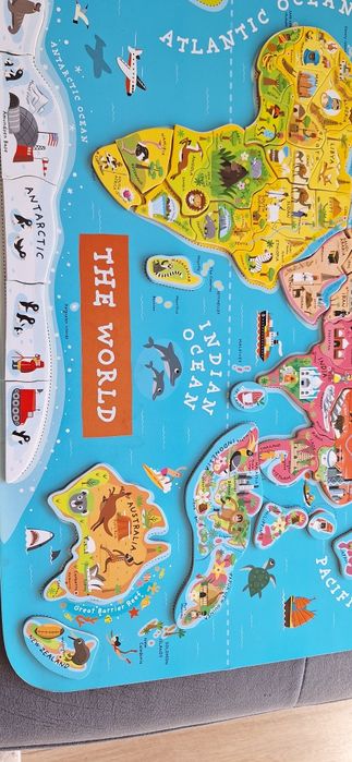 Детски пъзел "карта на света"