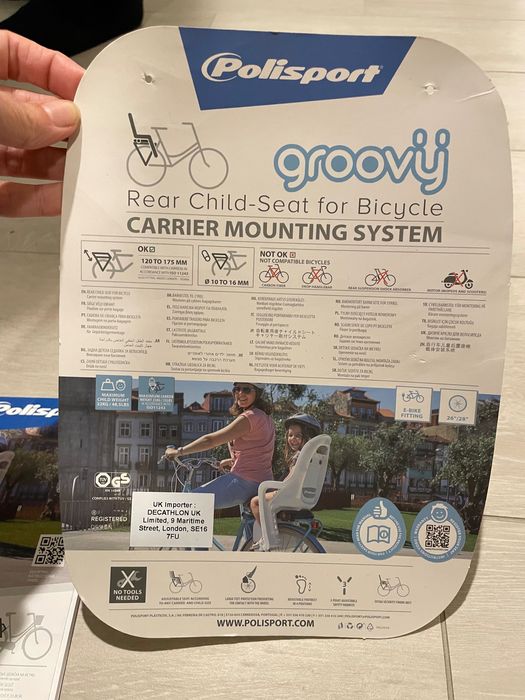 Детско столче за велосипед Polisport (задно)