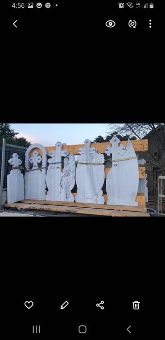 Cruci de marmura, granit și materiale pentru placări morminte(cavouri)