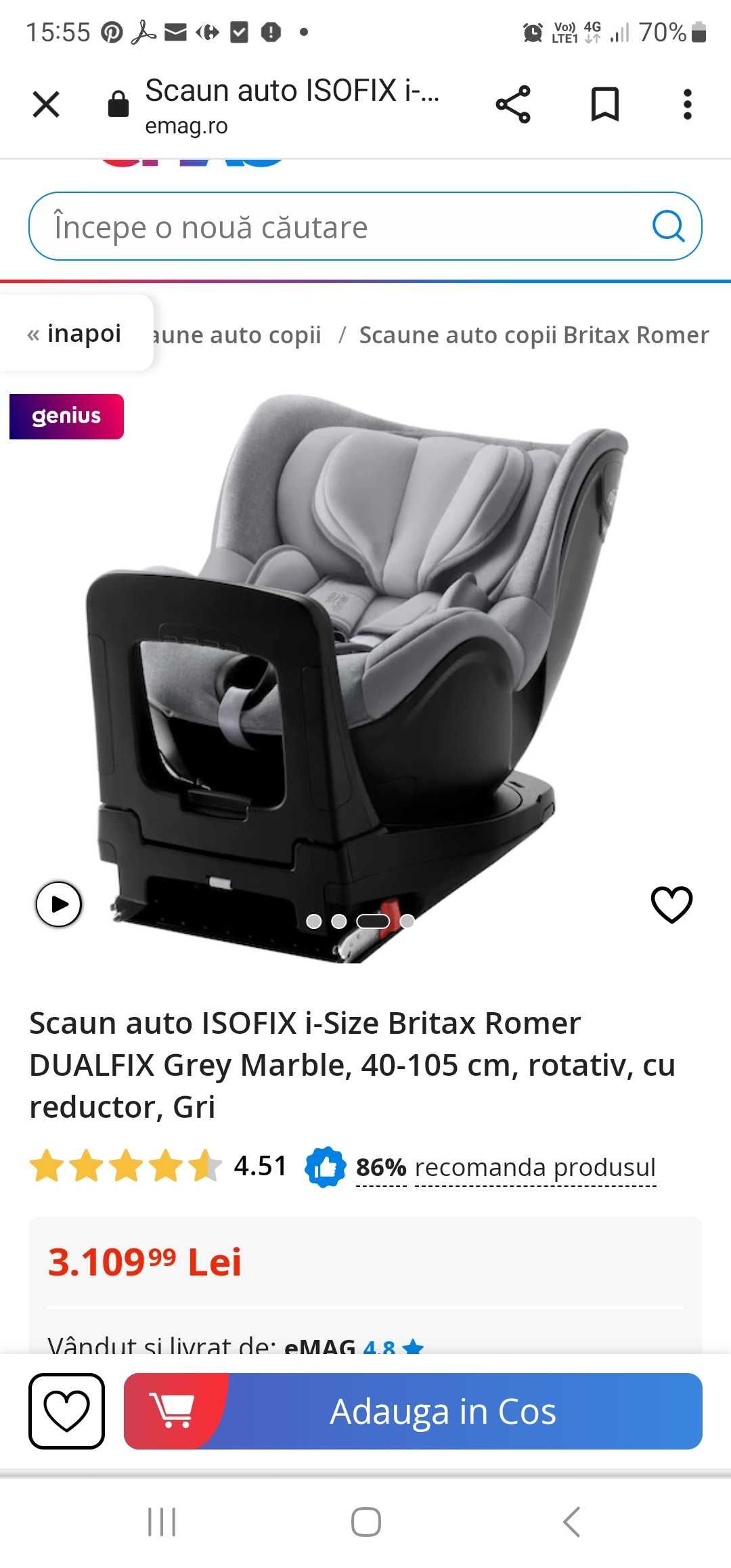 Scaun auto  BRITAX RÖMER