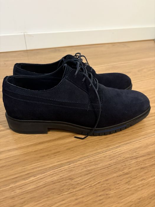 Pantofi Tommy Hilfiger piele intoarsa albastru inchis marimea 42