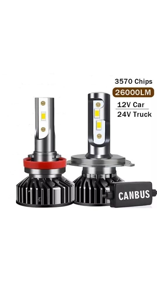 Set Becuri led H1 H3 H4 H7 H8 H9 H11 Hb3  12-24V Canbus 26000 Lm 110W