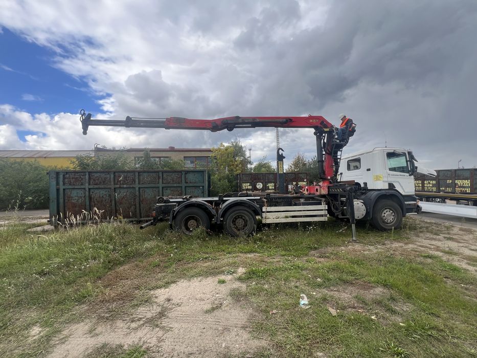 Scania Abrollkipper container macara Epsilon 140Z forestier fier vechi