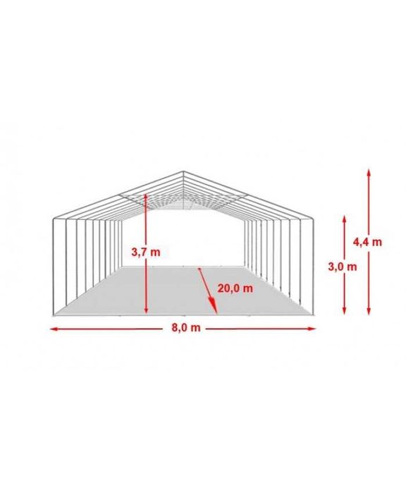 Cort Industrial 8 x 20m xxl Profi 3m